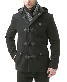 Мужское короткое пальто из смесовой шерсти Nathan BGSD, черный