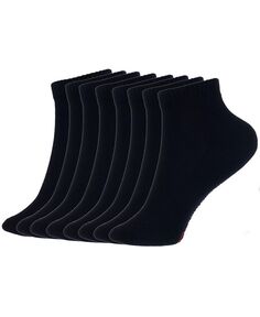 Мужские 8 пар носков с низким вырезом из хлопка, спортивные носки, размер обуви 6–12 Alpine Swiss, черный