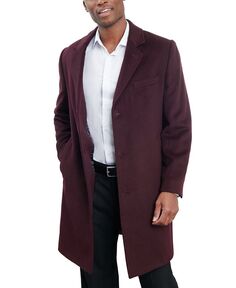 Мужское фирменное шерстяное пальто London Fog, красный