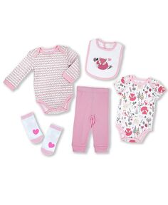 Набор из 5 предметов для новорожденного Baby Mode Signature, розовый