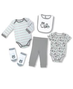 Набор из 5 предметов для новорожденного Baby Mode Signature, серый