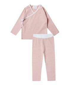 Одинаковый комплект кимоно из топа и брюк унисекс для маленьких девочек и новорожденных Stellou &amp; Friends, розовый