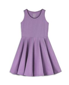Однотонное платье без рукавов из органического хлопка для малышей по программе Fair Trade (справедливая торговля) Mightly, фиолетовый
