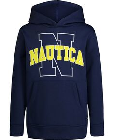 Однотонное пуловерное худи Little Boys Old School Nautica, синий