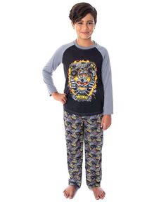 Пижамный комплект для сна Максимальное разрушение MAX-D для мальчиков и девочек Грузовики из 2 предметов Monster Jam, черный