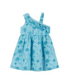 Платье для маленьких девочек с рюшами и люверсами Andy &amp; Evan, синий