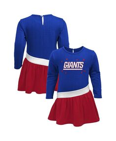 Платье из трикотажного полотна для девочек Infant Royal, красное трикотажное платье New York Giants Heart to Heart Outerstuff, синий