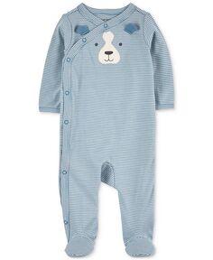 Пижама с боковой кнопкой для сна для маленьких мальчиков Carter&apos;s, синий Carters