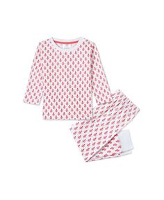 пижамный комплект из 2 предметов из органического хлопка, Pink City (размер 12M), для девочек, для новорожденных Malabar Baby, розовый