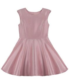 Платье принцессы со швом на лифе для маленьких девочек, платье свободного кроя Calvin Klein, розовый
