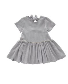 Платье с заниженной талией для новорожденных и маленьких девочек OMAMImini, серый