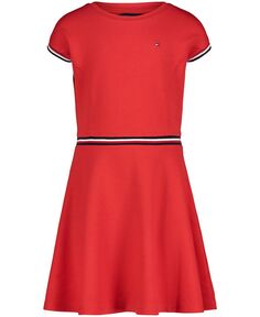 Платье с короткими рукавами для больших девочек Tommy Hilfiger, красный