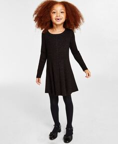 Платье-свитер для маленьких девочек I.N.C. International Concepts, черный