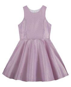 Платье с плиссированной юбкой без рукавов для маленьких девочек Calvin Klein, фиолетовый