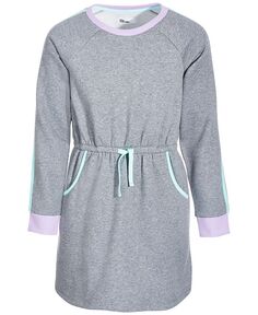 Платье-свитшот с цветной отделкой для больших девочек Epic Threads, серый
