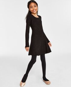 Платье-свитер для больших девочек Mommy and Me I.N.C. International Concepts, черный