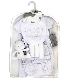 Подарок в виде мишки для новорожденных, набор из 10 предметов Rock-A-Bye Baby Boutique, мультиколор
