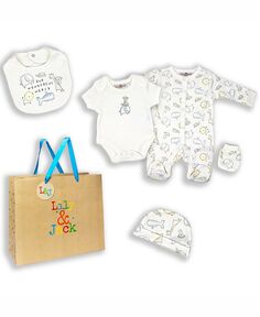 Подарок Наш чудесный мир для мальчиков и девочек в сетчатой сумке, набор из 5 предметов Rock-A-Bye Baby Boutique, мультиколор