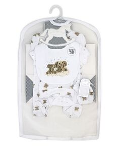Подарочный набор из 5 предметов для новорожденных Rock-A-Bye Baby Boutique, коричневый