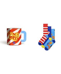 Подарочный набор носков Отец года, 3 шт. Happy Socks, мультиколор