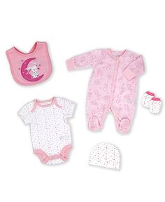 Подарочный набор из 5 предметов для маленьких девочек Велюровый кролик Rock-A-Bye Baby Boutique, розовый