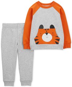 Пуловер Tiger для мальчиков и брюки-джоггеры для мальчиков, комплект из 2 предметов Carter&apos;s, серый Carters