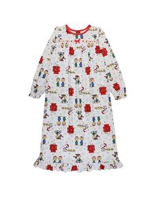 Пуловер бабушка для маленьких девочек, ночное платье Peanuts, мультиколор