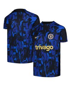 Предматчевый топ Big Boys Blue Chelsea 2023/24 Academy Pro Nike, синий