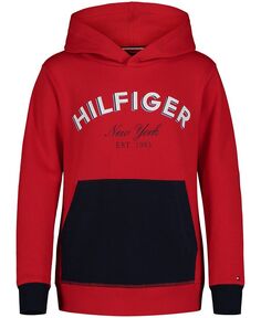 Пуловер с капюшоном Little Boys Triple Hilfiger Tommy Hilfiger, красный