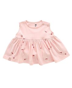 Расклешенное хлопковое платье для новорожденных OMAMImini, розовый