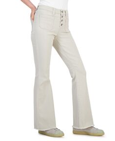 Расклешенные джинсы для подростков с потертым краем Celebrity Pink, коричневый/бежевый