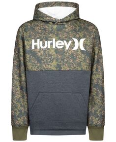 Пуловер с капюшоном Big Boys H2O-Dri Blocked Hurley, коричневый