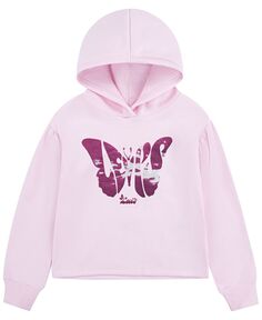 Пуловер с капюшоном Big Girls Meet and Greet Butterfly Levi&apos;s, розовый Levis
