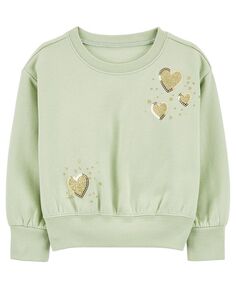 Пуловер с сердечками для маленьких девочек Carter&apos;s, мультиколор Carters