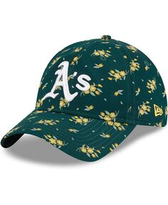 Регулируемая шапка Green Oakland Athletics Bloom 9TWENTY для больших мальчиков и девочек New Era, зеленый