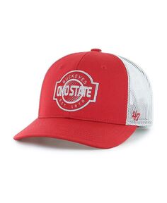 Регулируемая шапка Scarlet Ohio State Buckeyes Scramble Trucker для больших мальчиков и девочек &apos;47 Brand, красный