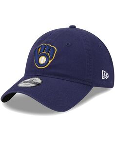 Регулируемая шапка темно-синего цвета Milwaukee Brewers Team 9TWENTY для маленьких мальчиков и девочек New Era, синий