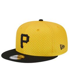 Регулируемая кепка с застежкой Snapback 9FIFTY Big Boys and Girls золотистого и черного цвета Pittsburgh Pirates 2023 City Connect New Era, золотой
