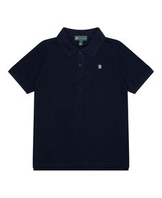 Рубашка-поло из пике с короткими рукавами для больших мальчиков Brooks Brothers, синий