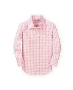 Рубашка на пуговицах из поплина для маленьких мальчиков, для новорожденных Hope &amp; Henry, розовый