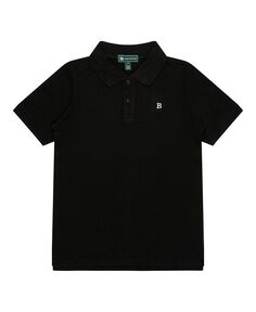 Рубашка-поло из пике с короткими рукавами для больших мальчиков Brooks Brothers, черный
