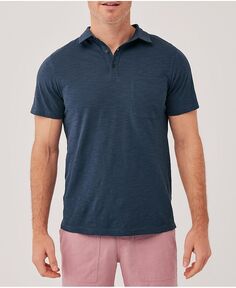 Рубашка-поло средней плотности из органического хлопка Field Pact, синий