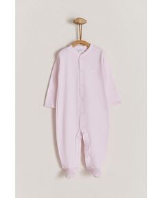 Самая мягкая перуанская хлопковая пижама премиум-класса с логотипом Pima для девочек-младенцев babycottons, розовый