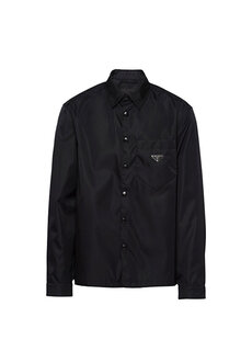 Черная мужская рубашка из нейлона Prada