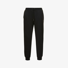 Зауженные спортивные брюки двойной вязки из смеси эластичного хлопка и переработанного полиэстера Polo Ralph Lauren, черный