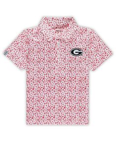 Белая рубашка-поло с круглым вырезом Georgia Bulldogs для мальчиков и девочек для малышей Garb, белый