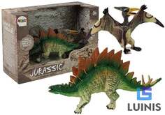 Lean Toys, набор фигурок: динозавр стегозавр, птеранодон