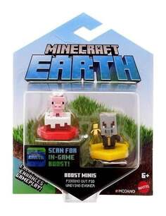 Minecraft, набор из 2 минифигурок Minecraft Earth Booster с чипом NFC «Свинья» и «Призыватель»