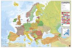 Постер-Карта Европы Pt Физическая Политическая Inna marka