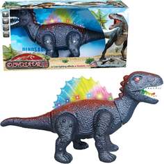 Световая звуковая игрушка динозавра на батарейках для детей Trifox